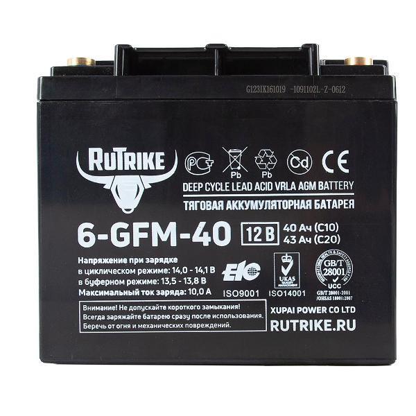 Аккумулятор для ИБП Rutrike Rutrike 6-GFM-40 (12V43A/H C20)