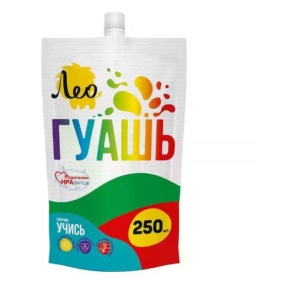 Краска штемпельная Лео Гуашь художественная 250 мл зеленая