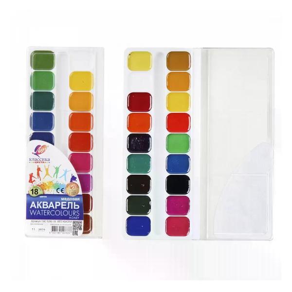 Краска штемпельная Луч Краски для рисования 18 цветов фото