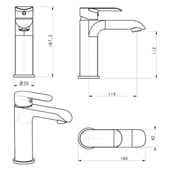 Смеситель Hansberge Hansberge H1033W