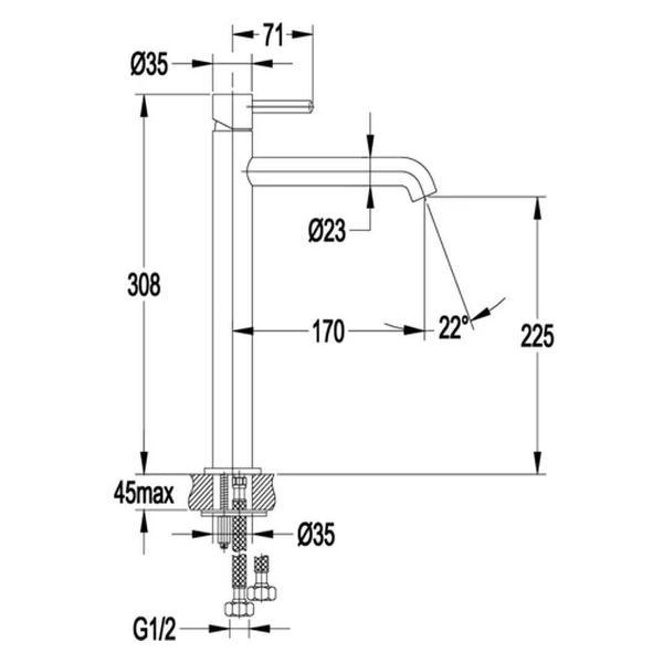 Смеситель Hansberge Hansberge H2031BR