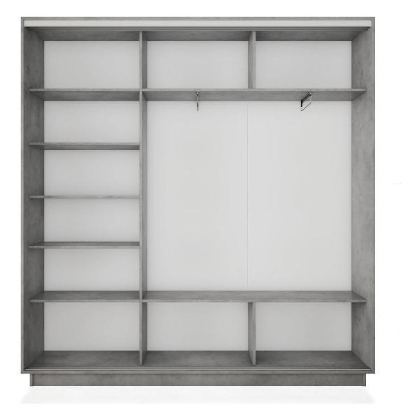 Шкаф-купе Е1 1,8 Экспресс 3-х дверный 180х220х45 ДСП бетон