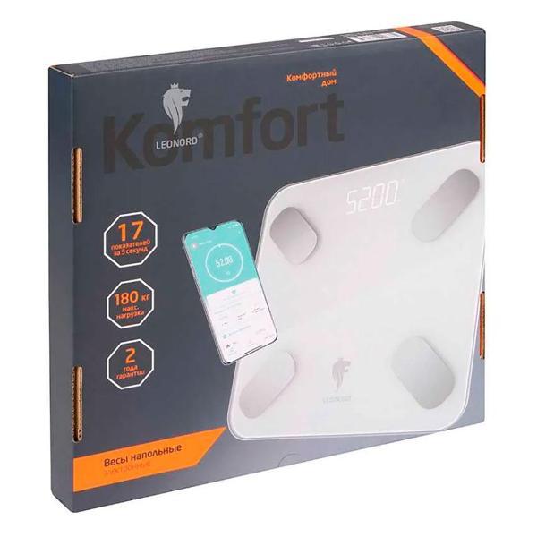Весы напольные электронные Leonord LE-1275 (Bluetooth, стеклянная поверхн. 180 кг)