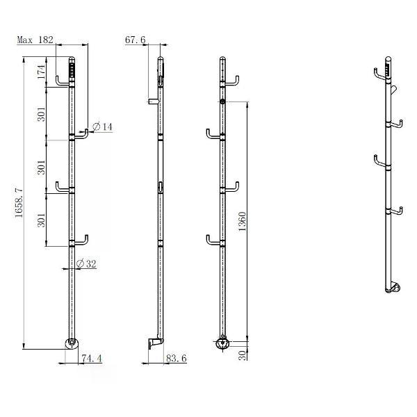 Полотенцесушитель AQUAme AQM3150GM