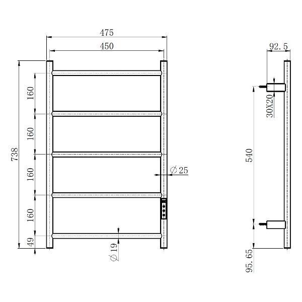 Полотенцесушитель AQUAme AQM3125GM