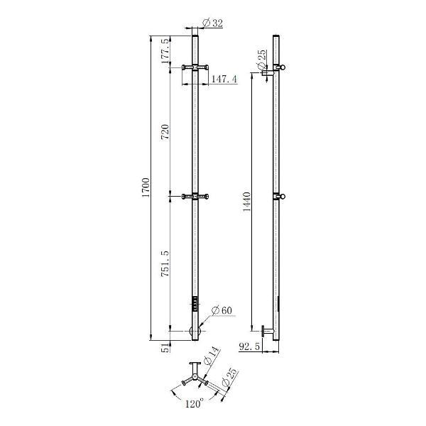 Полотенцесушитель AQUAme AQM3151GM