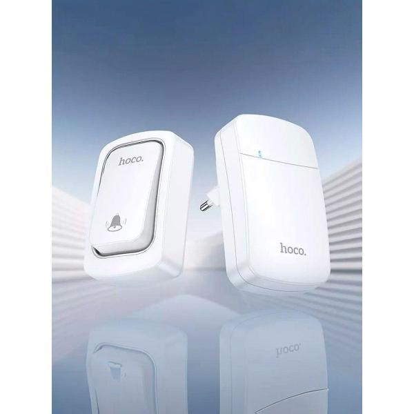 Дверной звонок hoco Hl26 Wireless Doorbell Set белый