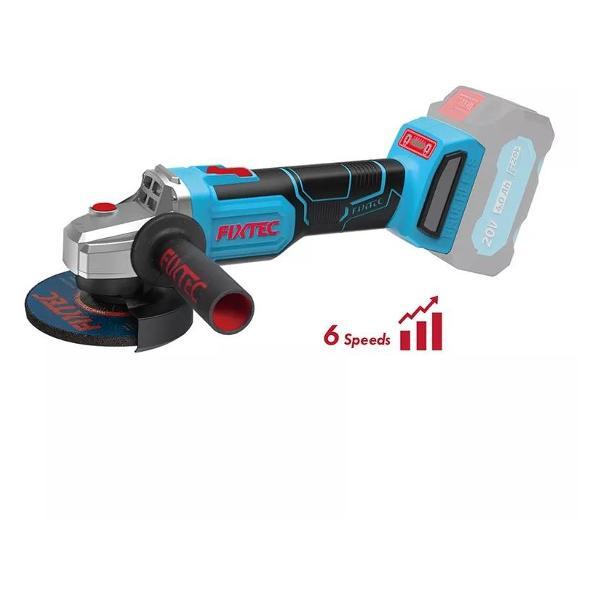 Шлифмашина угловая (болгарка) FIXTEC Углошлифовальная машина бесщеточная 125 мм болгарка аккумуляторная АКБ 2 шт и ЗУ в комплекте FIXTEC