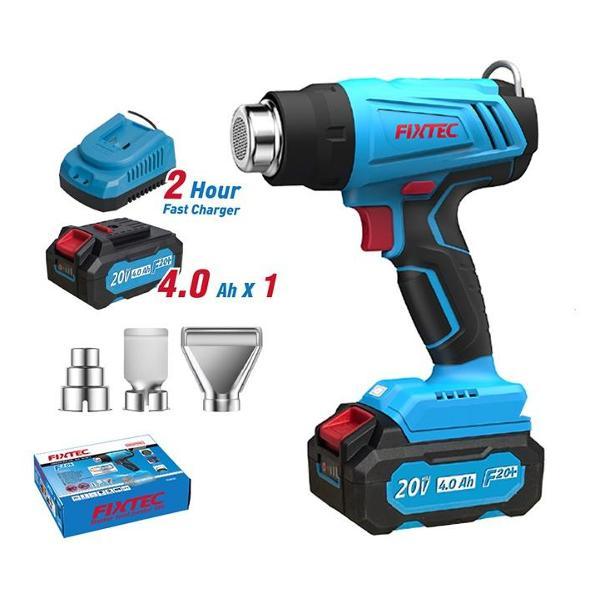 Фен строительный FIXTEC Фен строительный АКБ 4 А/ч и ЗУ в комплекте FIXTEC