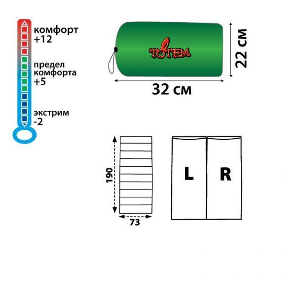 Спальный мешок Totem мешок спальный Ember