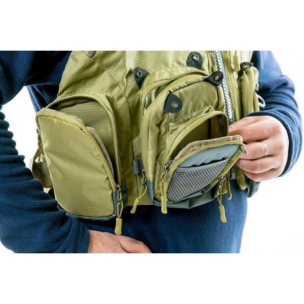 Жилет для мужчин Жилет рыболовный мужской Tramp Angler, разгрузочный, цвет: хаки. TRFB-006. Размер L/XL (48/50)