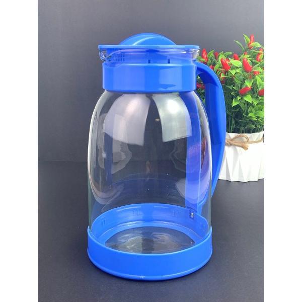 Графин Эко-Поставка 2,4л из жаропрочного стекла с крышкой-фильтром