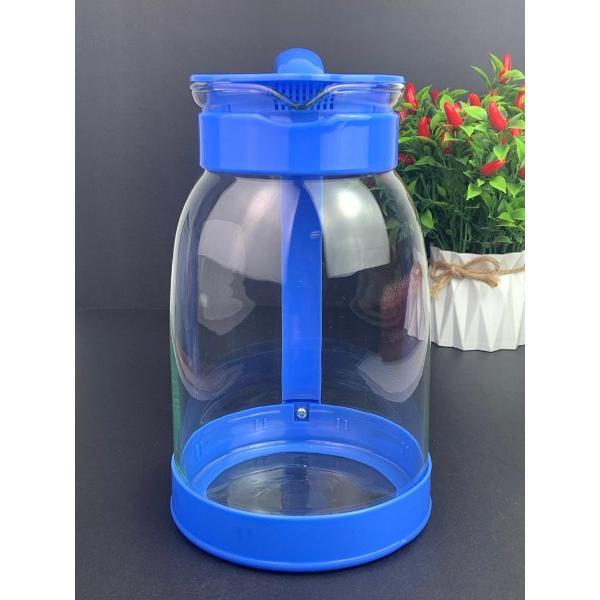 Графин Эко-Поставка 2,4л из жаропрочного стекла с крышкой-фильтром