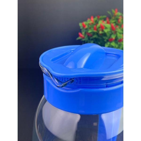 Графин Эко-Поставка 2,4л из жаропрочного стекла с крышкой-фильтром