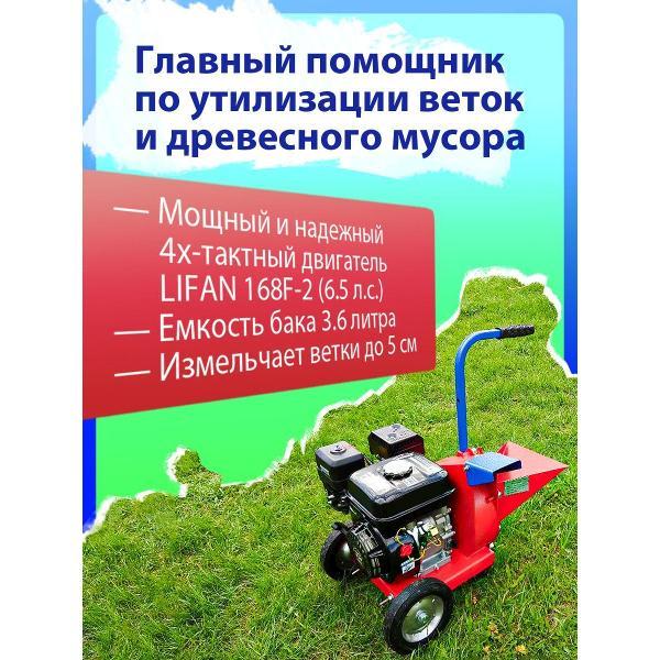 Измельчитель садовый Draxter бензиновый Draxter У - 250 Mini с двигателем 6.5 л.с