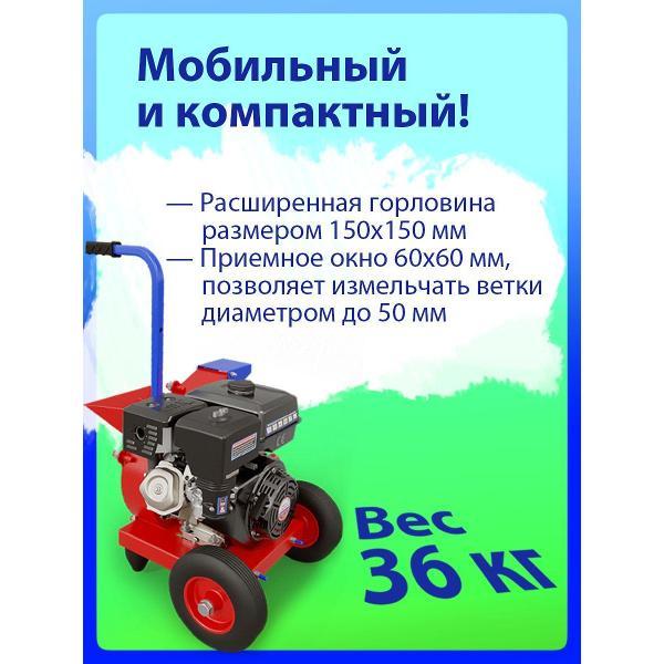Измельчитель садовый Draxter бензиновый Draxter У - 250 Mini с двигателем 6.5 л.с
