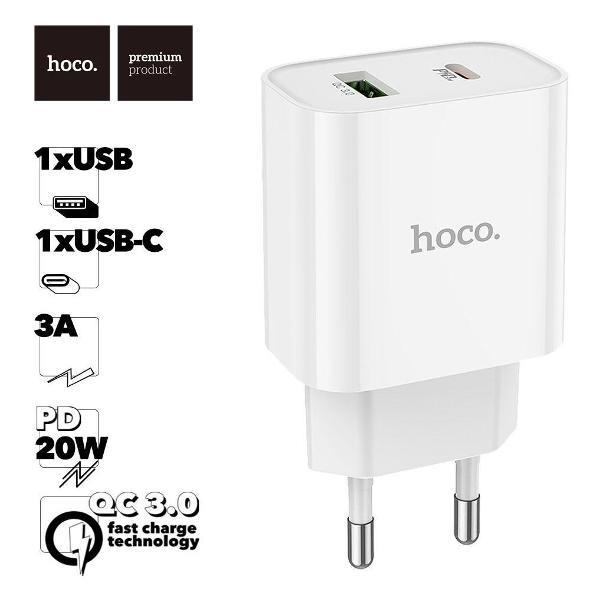 Зарядное устройство для радиотехники Hoco C80A Plus Rapido 1xUSB, 1xUSB-C, 3А, PD20W, QC3.0 фото