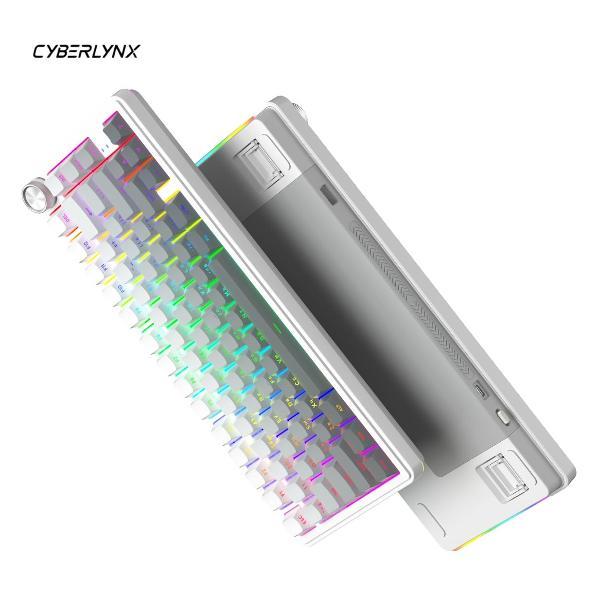 Клавиатура беспроводная CYBERLYNX RX75 Pro Белый градиент Purple Switch