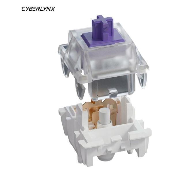 Клавиатура беспроводная CYBERLYNX RX75 Pro Белый градиент Purple Switch