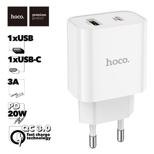 Зарядное устройство для радиотехники Hoco C80A Rapido 1xUSB, 1xUSB-C, 3А, PD20W, QC3.0 фото