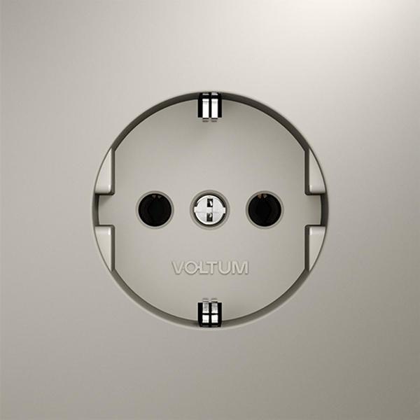 Розетка электрическая Voltum Розетка встраиваемая VLS040103 VOLTUM S70 с заземлением 16А, (кашемир)