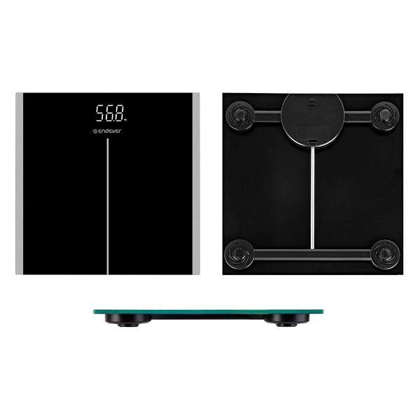 Весы напольные электронные Endever Aurora-567, черный/серебристый