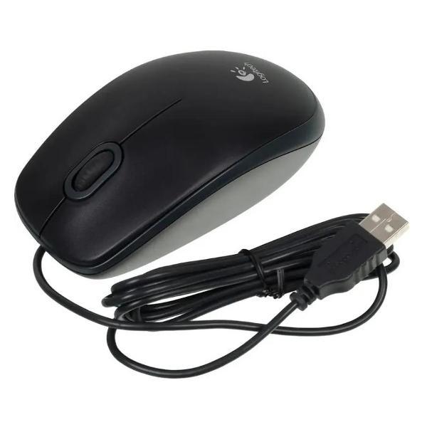 Компьютерная мышь проводная LOGITECH B100 Optical USB Mouse, Black