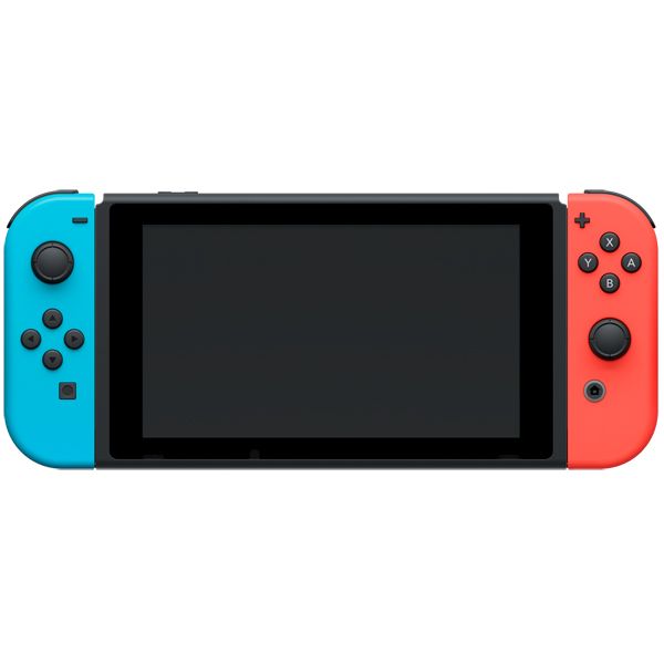 Восстановленная игровая приставка Nintendo Switch синий/красный, отличный