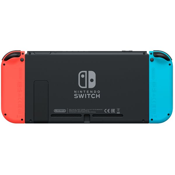 Восстановленная игровая приставка Nintendo Switch синий/красный, отличный