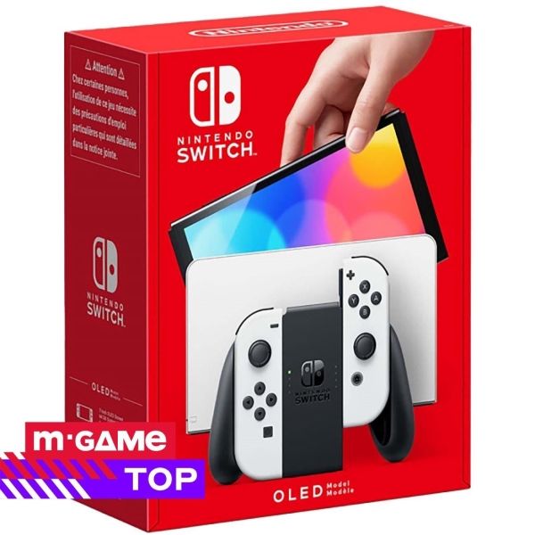Восстановленная игровая приставка Nintendo Switch OLED белый, отличный
