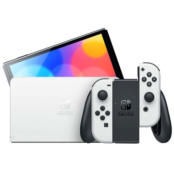 Восстановленная игровая приставка Nintendo Switch OLED белый, отличный