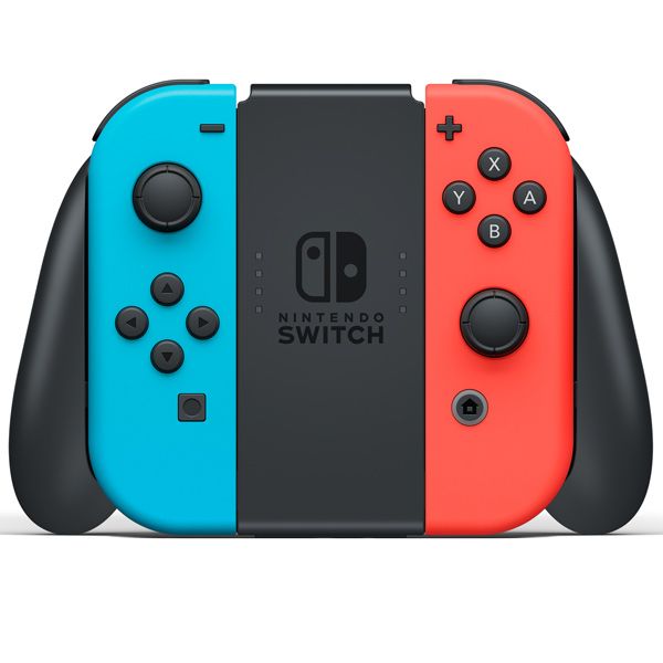 Восстановленная игровая приставка Nintendo Switch OLED синий/красный, хороший