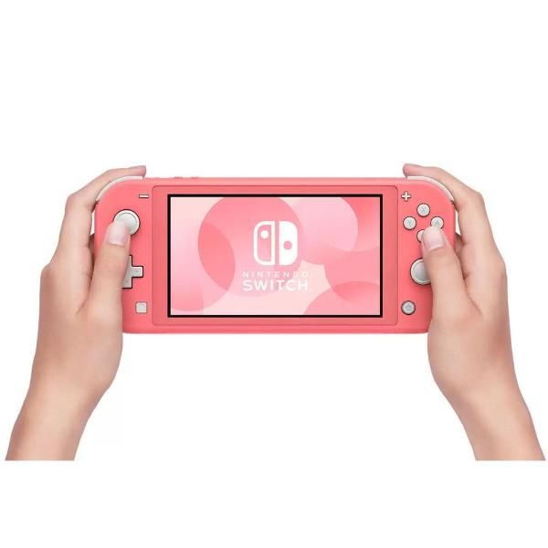 Восстановленная игровая приставка Nintendo Switch Lite коралловый, отличный