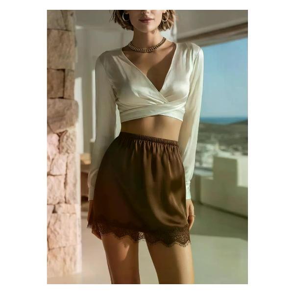 Юбка для детей Oksana Richi Юбка атласная с кружевом