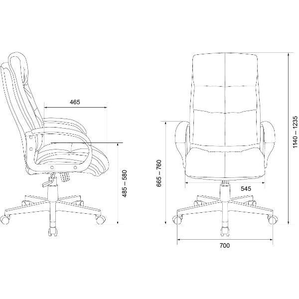 Кресло руководителя Бюрократ CH-824B/LBLACK