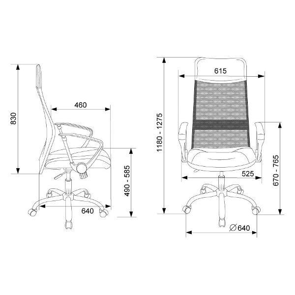 Кресло руководителя Бюрократ CH-600SL/LUX/BLACK
