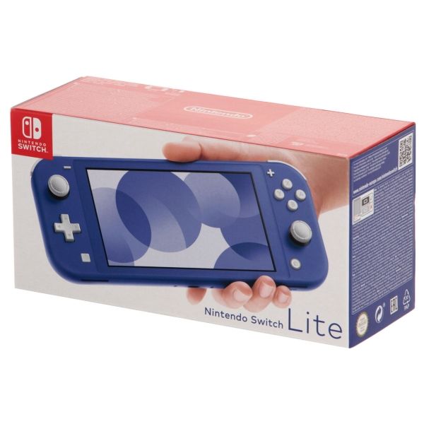 Восстановленная игровая приставка Nintendo Switch Lite синий, как новый