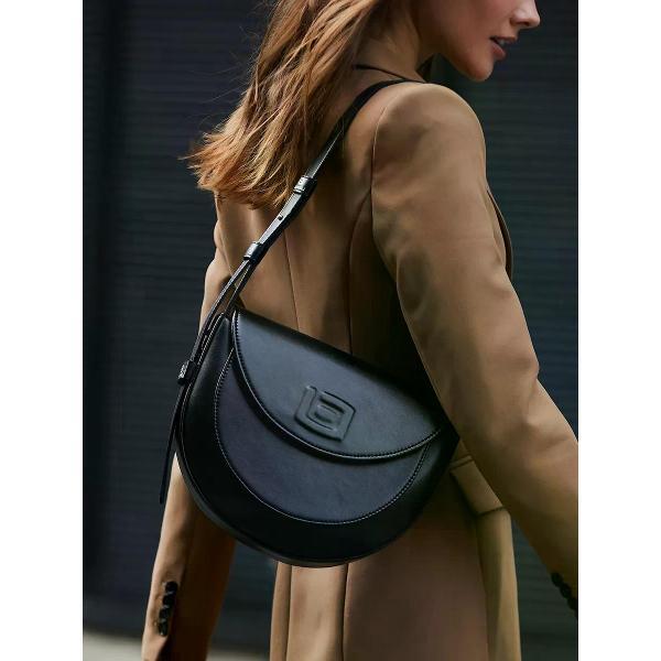 Сумка boxxy Сумка кожаная полукруглая стильная через плечо