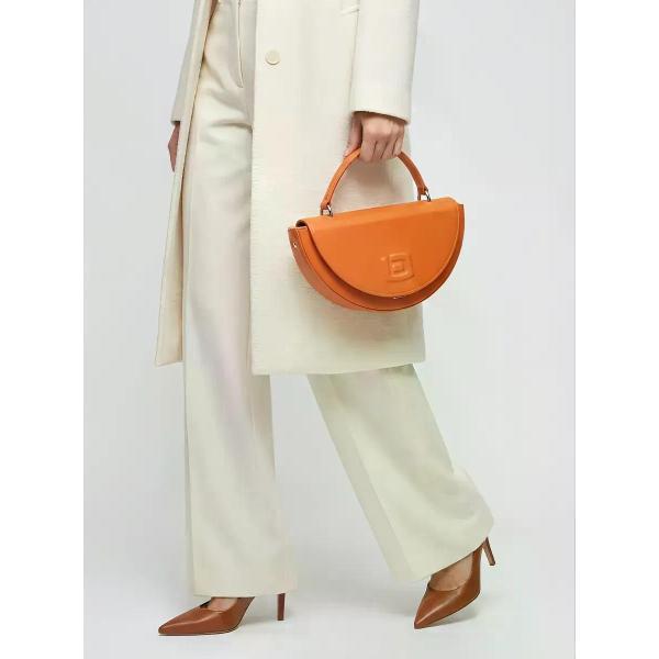 Сумка boxxy Сумка кожаная круглая полумесяц через плечо