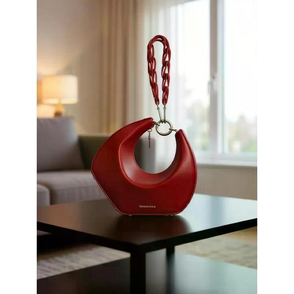 Сумка boxxy Сумка стильная кожаная луна полумесяц