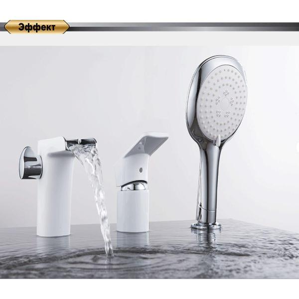 Смеситель DQ Берлин (Berlin) для ванны короткий излив с душем