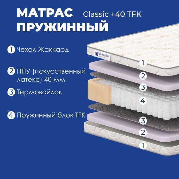 Матрас Dreamline Classic +40 TFK 140*190