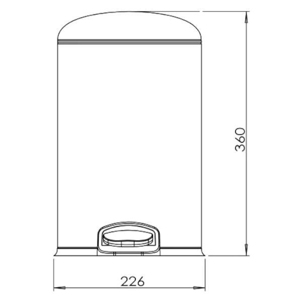 Ведро мусорное JAVA S-885-8R