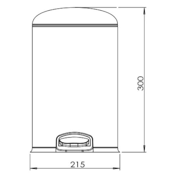 Ведро мусорное JAVA S-885-5R