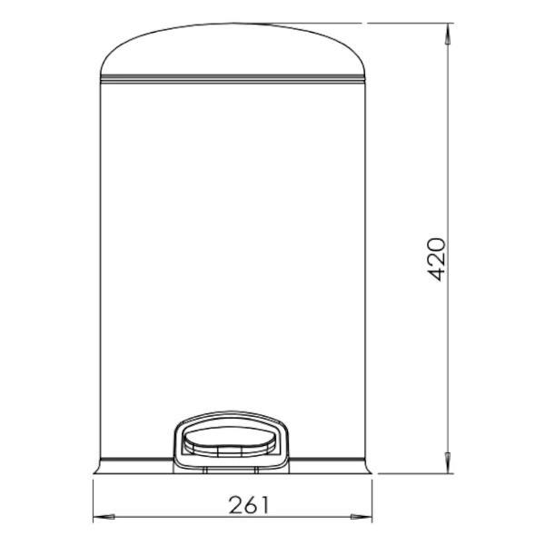 Ведро мусорное JAVA S-885-12R