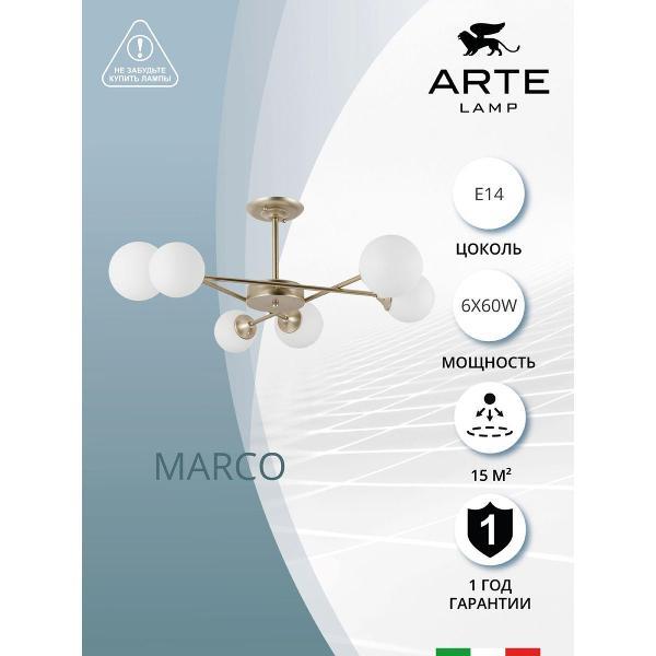 Люстра Arte Lamp A2703PL-6SG фото