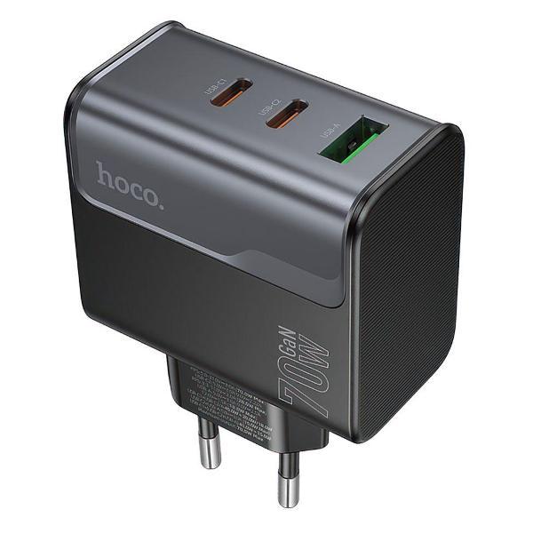 Зарядное устройство для радиотехники Hoco CS75A Star 1xUSB, 2xUSB-C, 3А, PD70W, QC3.0, GaN