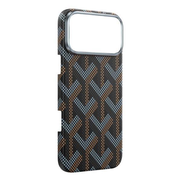 Чехол для смартфона, телефона Keephone Apple iPhone 17 Pro Max Кевлар PRAGUE MagSafe Карбон арамидное волокно 1500D, 38 шт. магнитов N52-10Н Метеор фото