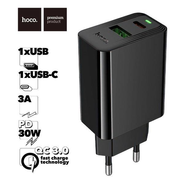 Зарядное устройство для радиотехники HOCO CS95A Leader 1xUSB, 1xUSB-C, 3А, PD30W, QC3.0