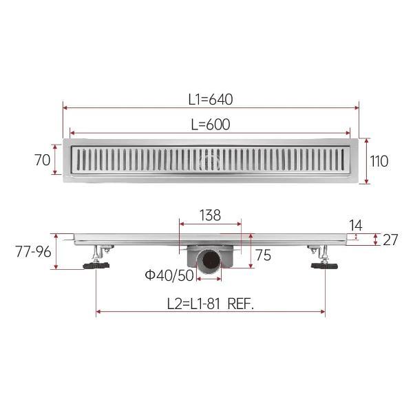 Душевой лоток, трап FASHUN A536005